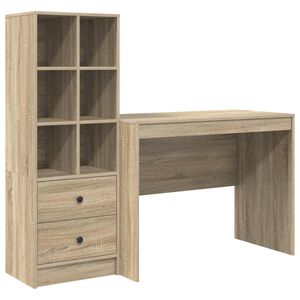 vidaXL Birou Stejar Sonoma 145.5 x 50 x 127 cm 2 buc.