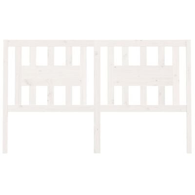 vidaXL Tăblie de pat, alb, 141x4x100 cm, lemn masiv de pin