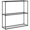 vidaXL Stand pentru plante cu 3 niveluri Negru 100 x 32 x 102 cm Oțel