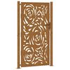 vidaXL Poartă de grădină 100x175 cm, oțel rezistent la intemperii, design cu flacără