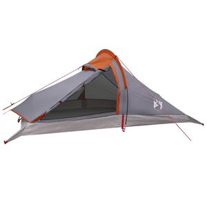 vidaXL Cort de backpacking 4 persoană Gri și Portocalie