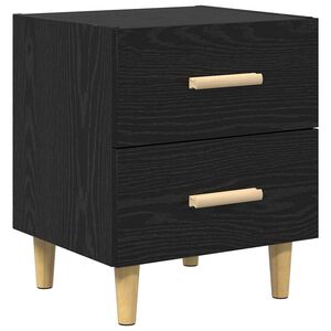 vidaXL Dulap de pat Stejar Negru 40 x 35 x 47.5cm Lemn prelucrat