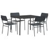 vidaXL Set de dining 5 buc. Antracit Oțel