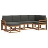 vidaXL Set de canapele de exterior 6 buc. Natural și Antracit