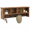 vidaXL Răcător de paltoane montat pe perete Lemn vechi 75 x 16 x 26 cm
