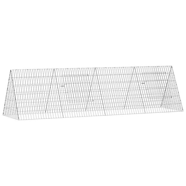 vidaXL Custodie pentru iepuri Argintiu 650 x 55 x 55 cm