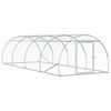 vidaXL Căsuță pentru pui Argintiu 400 x 150 x 100 cm Oțel Galvanizat