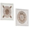 vidaXL Panouri de perete sculptate manual, 2 buc., 40x40x1,5 cm, MDF