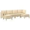 vidaXL Set de canapea modulară cu spațiu de stocare 6 buc. Crem