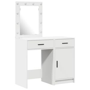 vidaXL Masă de Machiaj 2 buc. Alb 50 x 41 x 135 cm Lemn prelucrat