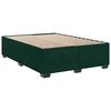 vidaXL Pat box spring cu saltea, verde &icirc;nchis, 140x190 cm, catifea