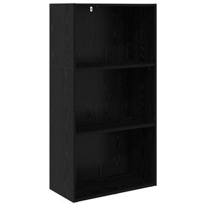 vidaXL Raft pentru cărți 60 x 30 x 114 cm Lemn prelucrat Stejar Negru