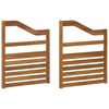 vidaXL Cotiere 2 pcs Maro 59 x 4 x 73 cm Lemn compozit