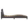 vidaXL Cadru de pat, Viana, fără saltea, gri, 90x190 cm, piele ecologică