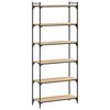 vidaXL Bibliotecă 6 niveluri stejar sonoma 80x30x188 , lemn prelucrat
