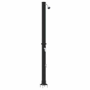 vidaXL Duș Solar Extern 20 l PVC și Aluminiu Negru