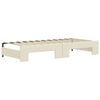 vidaXL Pat de zi cu extensie și sertare crem 90x200 cm piele ecologică