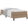 vidaXL Cadru de pat cu saltea Cappuccino 90 x 200 cm țesătură