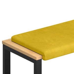 vidaXL Perna pentru bancă Catifea Galben Ad&acirc;ncime 35 cm