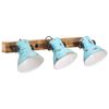 vidaXL Lampă de perete 25 W, albastru uzat, 65x25 cm, E27