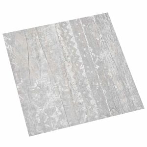 vidaXL Plăci de Pardoseală 5,11 m&sup2; 55 pcs PVC Gri deschis și alb.