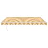 vidaXL Copertină retractabilă, galben/alb, 4,5x3 m, textil/aluminiu