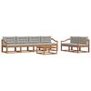 vidaXL Set de canapele de exterior 7 pcs Gri natural și deschis