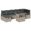 vidaXL Set de canapele pentru grădină 8 pcs Gri deschis Rattan poli
