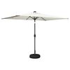 vidaXL Parasol de grădină cu lumini LED și bază 200 x 300 cm Poliester