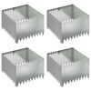 vidaXL Margine pentru gazon 4 pcs 60 x 60 x 35 cm Oțel Argintiu