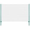 vidaXL Gard din plasă de s&acirc;rmă cu st&acirc;lpi, verde, 25 x 2 m, oțel