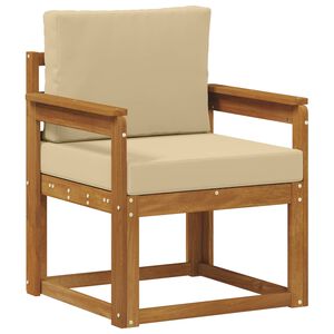 vidaXL Canapea de exterior Lemn de acacia solid și poliester natural