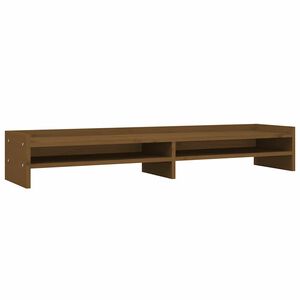 vidaXL Suport pentru monitor, maro miere, 100x24x16 cm, lemn masiv pin