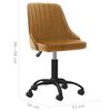 vidaXL Scaun de bucătărie pivotant, maro, catifea