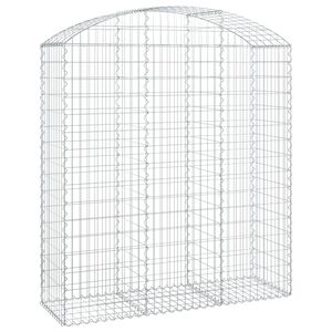 vidaXL Coș gabion arcuit, 150x50x160/180 cm, fier galvanizat