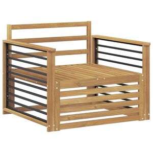 vidaXL Canapea de exterior Lemn Solid de Acacia Alb