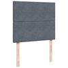 vidaXL Pat box spring cu saltea, gri &icirc;nchis, 120x190 cm, catifea