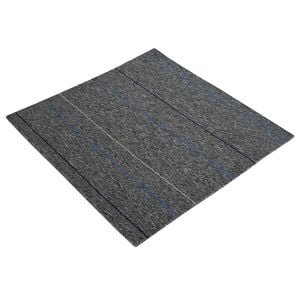vidaXL Placă de carpetă Gri Mediu cu Dungi 50 x 50 cm 20 pcs