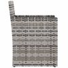 vidaXL Set mobilier de exterior cu perne, 3 piese, gri, poliratan