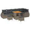 vidaXL Set de canapele pentru grădină 9 pcs Gri poliratan
