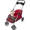 FLAMINGO Cărucior pentru c&acirc;ini, roșu, 89x37x87 cm