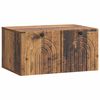 vidaXL Oglindă TV montată pe perete Lemn vechi 59,5 x 41 x 30 cm