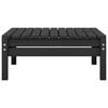 vidaXL Set mobilier de grădină, 3 piese, negru, lemn masiv de pin