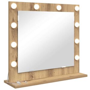 vidaXL Oglindă de toaletă Stejar Artizanal 60 x 55 x 18 cm