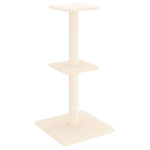 vidaXL Ansamblu de pisici cu st&acirc;lpi din funie de sisal, crem, 73 cm