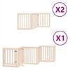 vidaXL Poartă de c&acirc;ini pliabilă cu ușă, 12 panouri, 600 cm, lemn plop