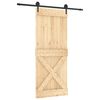 vidaXL Ușă glisantă cu set de feronerie 85x210 cm, lemn masiv de pin