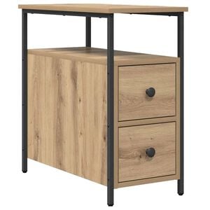 vidaXL Dulap de noapte stejar artizanal 30 x 60 x 60 cm Lemn compozit