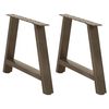 vidaXL Picioare pentru măsuță de cafea &icirc;n formă de A, 2 buc., 60x(42-43) cm, oțel
