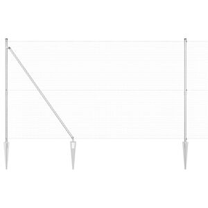 vidaXL St&acirc;lp de gard. Argintiu